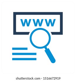 find web address and other icon concept