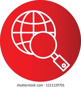 Find Word Gradient Circle Vector Icon