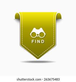 Find Yellow Vector Icon Design