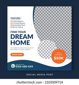 Find Your Dream Home Social Media Post Template