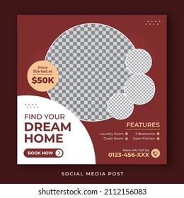 Find Your Dream Home Social Media Post Template