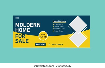 Find Your Dream Home Today Modern real estate home for sale social media timeline cover or web banner template
Whether you're looking to buy, sell, or invest, we have the perfect home for you.