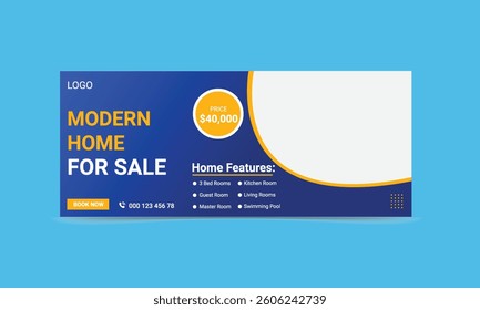 Find Your Dream Home Today Modern real estate home for sale social media timeline cover or web banner template
Whether you're looking to buy, sell, or invest, we have the perfect home for you.