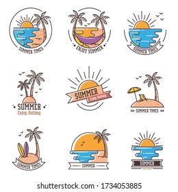 Find your favorite logo icon design for summer.