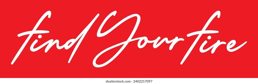 find your fire text on red background.