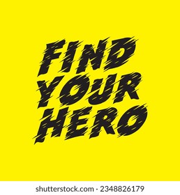 find your hero text on yellow background.
