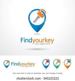 Find Your Key Locator Logo Template Design Vector 