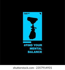 find your mental balance simple slogan vintage