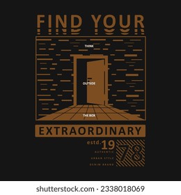 find your mind text frame, graphic fashion style, t shirt design, typography vector, illustration