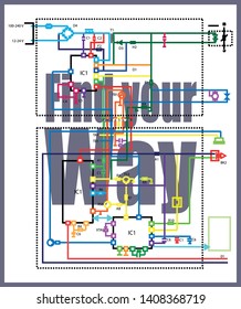 Find Your Own Way  postcard Illustration 