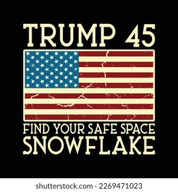 Find Your Safe Space Snowflake T-Shirt Trump