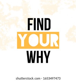 Find Your Why Poster design, creative wall decoration, inspirational art