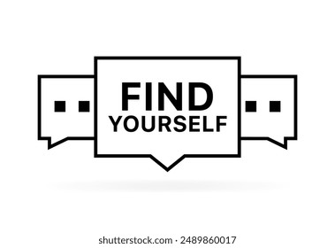 Find yourself icon. Message icon. Flat style. Vector icon.