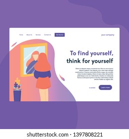 To Find Yourself, perfect for landing page, web header, feature, presentation, etc. suitable for Think Yourself Motivation, Webinar and many more 