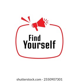 find yourself text information sign