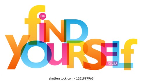 FIND YOURSELF typography banner