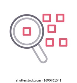 find zoom vector color line icon 
