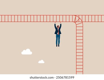 Finder career crossroad. Choose career path. Modern vector illustration in flat style