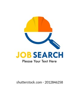 Finder with hat worker logo template illustraton