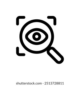 Diseño de estilo de línea de icono de buscador. Ilustraciones vectoriales simples.