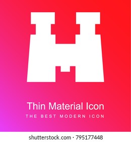Finder red and pink gradient material white icon minimal design