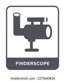 finderscope icon vector on white background, finderscope trendy filled icons from Astronomy collection, finderscope simple element illustration