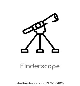 finderscope vector line icon. Simple element illustration. finderscope outline icon from astronomy concept. Can be used for web and mobile