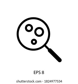 Finding bacteria icon in eps 8