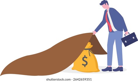 Finding bargain stock, hidden cost or expense, searching for yield or investment return concept.

