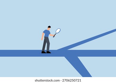Buscando la trayectoria profesional, los empresarios analizan la trayectoria profesional con lupa.