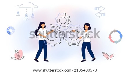 Finding common ground Search for opinion compromise concept Cooperation and united partnership Mentorship Guidance and leadership Empathy and communication Face to face heads Vector flat illustration