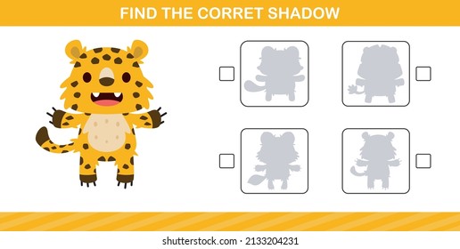 finding the correct shadow of cute animal,education game for kids age 5 and 10 Year Old