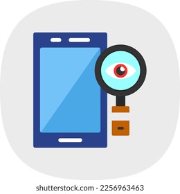 Finding Flat Curve Vector Icon Design