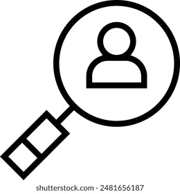 icono de búsqueda. Diseño de estilo lineal delgado aislado sobre fondo blanco