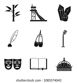 Finding icons set. Simple set of 9 finding vector icons for web isolated on white background