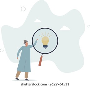 Encontrar ideia, solução ou procurar novas oportunidades, descobrir novas ideias de invenção, criatividade, inovação ou conceito de curiosidade.