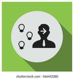 Finding idea vector icon