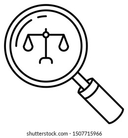 Finding the legal code particular area of law  concept vector icon