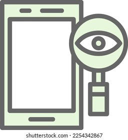 Finding Line Fillay Vector Icon Design