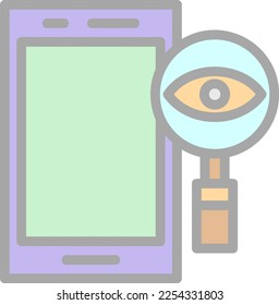 Finding Line Filled Light Vector Icon Design