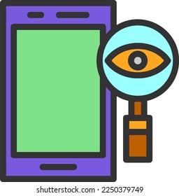 Finding Line Filled Vector Icon Design