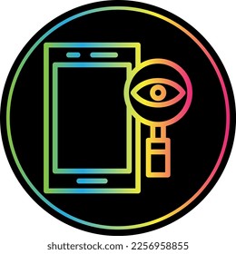 Finding Line Gradient Due Color Vector Icon Design