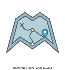Symbol "Standortzuordnungen suchen". Geografie abstrakte Vektor-Illustration