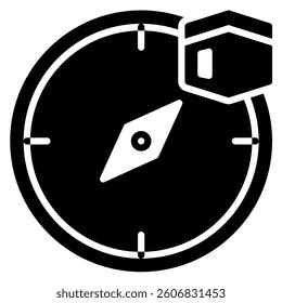 Finding Qibla Direction Compass with the Kaaba in Mecca