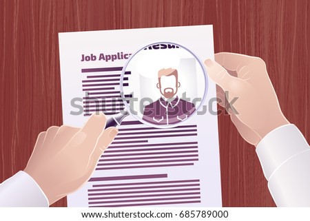 Finding Qualified Personnel. Vector illustration on the subject of "Employment/Job Search".