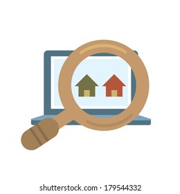 Finding Real Estate Vector Illustration