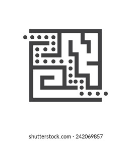 Finding Solutions icon, flat design