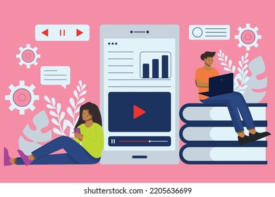 Finding some emotional concept vector illustration 