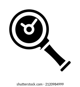 finding time glyph icon vector. finding time sign. isolated contour symbol black illustration