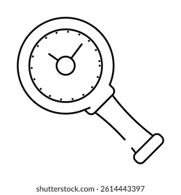 finding time line icon vector. finding time sign. isolated contour symbol black illustration
